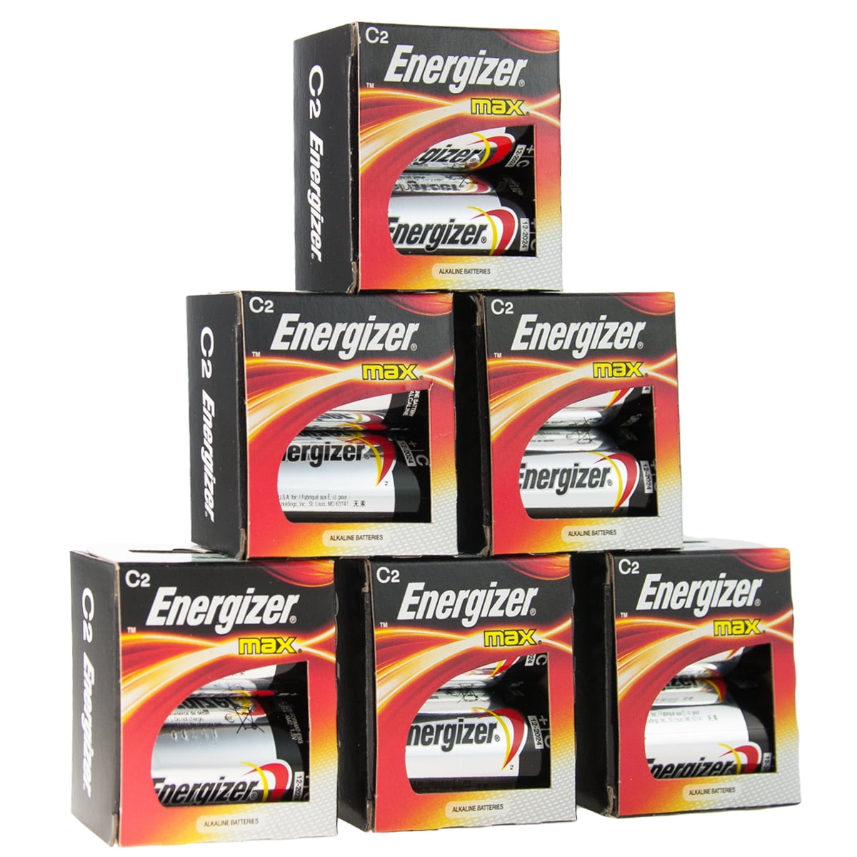 12 Energizer Max Size C Long Lasting Alkaline Batteries Pack Lot Exp 2023-2024