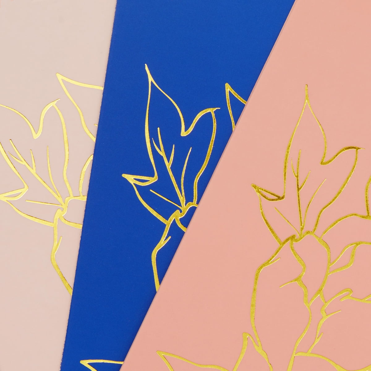 12 Pack Decorative File Folders, Assorted Gold Foil Floral Design 1/3 Cut Letter Size for Office Supplies, 11.5 x 9.5 in