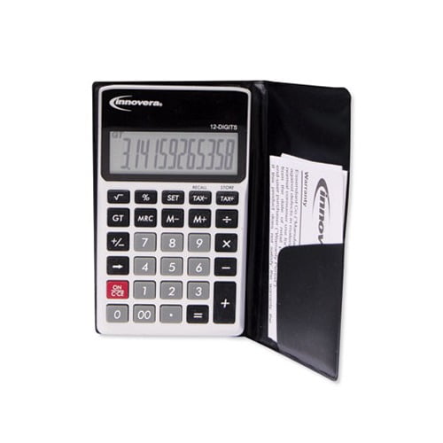 15922 Pocket Calculator Dual Power, 12-Digit LCD Display