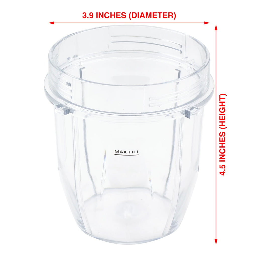 2 Pack 12 oz Cup with Sip & Seal Lid and Extractor Blade (7-Fins) Replacement Part Compatible with Nutri Ninja Auto-iQ