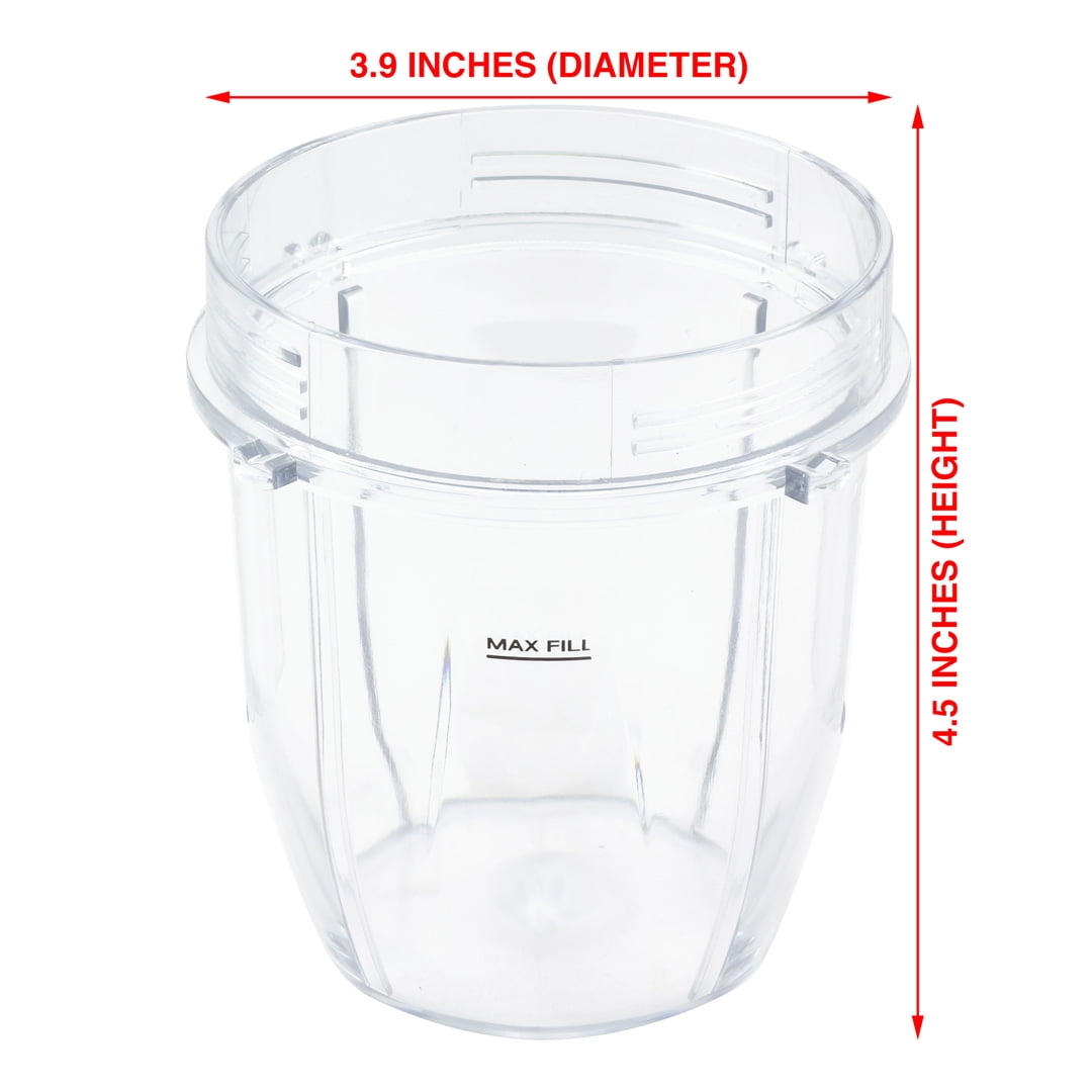 2 Pack 12 oz Cup with Sip & Seal Lid and Extractor Blade (7-Fins) Replacement Part Compatible with Nutri Ninja Auto-iQ
