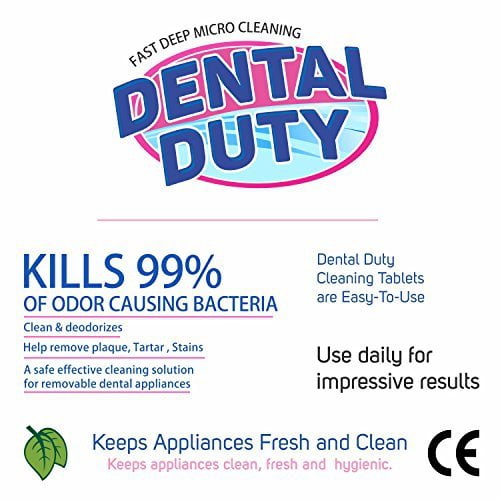 120 Retainer Cleaning Tablets -(4 Months Supply)- Removes Stain, Plaque & Bad Odor from Dentures, Nightguard, Mouth Guard & Removable Dental Appliances. Made in USA