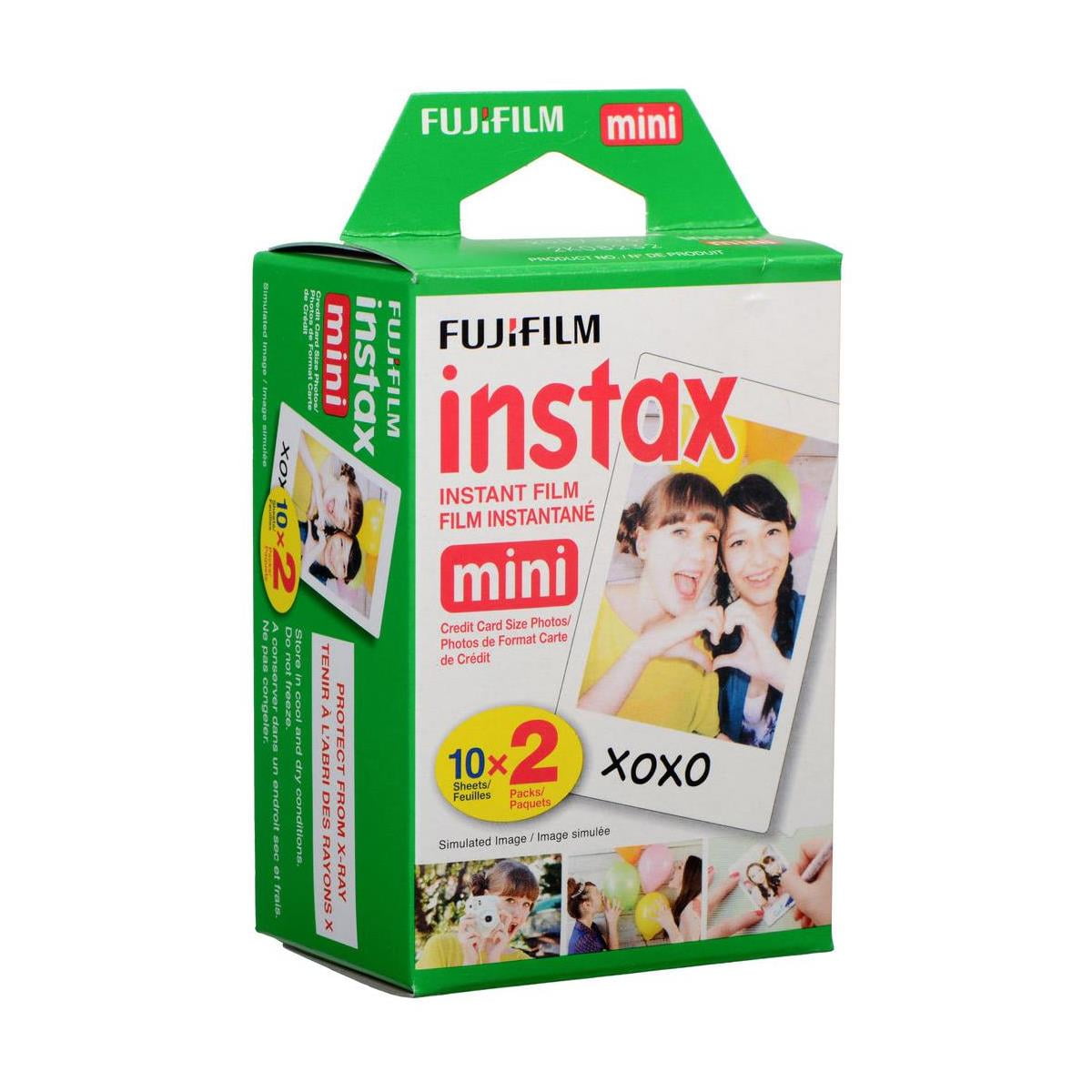 2 Pack instax mini Instant Daylight Film, Twin Pack, 20 Exposures, ISO 800