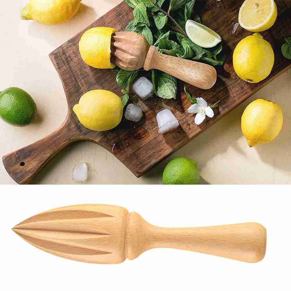 1pc Ten-corner Shape Wooden Lemon Squeezer Hand Press Manual Juicer Fruit Orange Citrus Juice Extractor Reamers Kitchen Products