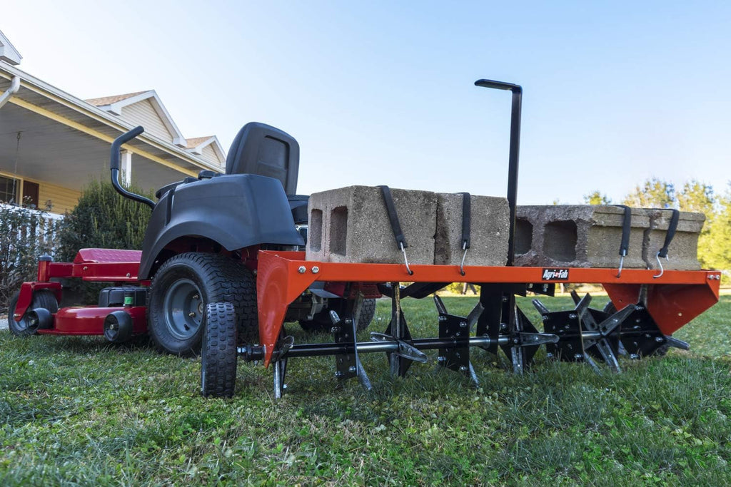48" Tow Behind Lawn Plug Aerator with Universal Hitch; Designed to Pull Behind Lawn & Garden Tractors