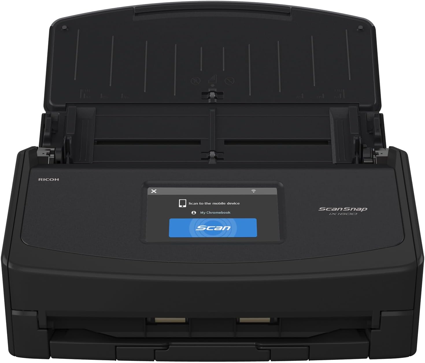 iX1600 Wireless or USB High-Speed Cloud Enabled Document, Photo & Receipt Scanner with Large Touchscreen and Auto Document Feeder for Mac or PC, 17 watts, Black