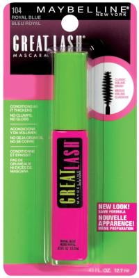 2 Pack – Maybelline Great Lash Washable Mascara, Royal Blue [104] 0.43 oz