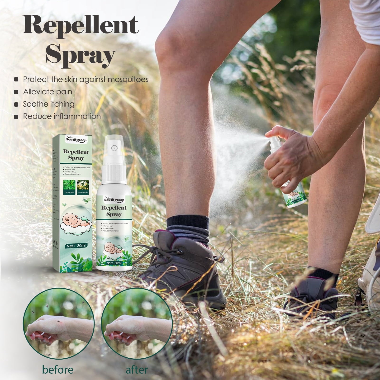 2 Pack Kid Safe Anti-Itch and Anti-Sting Spray for Mosquito Bite Relief, Bug Bite Itch Relief, Bee Stings, Hives and More