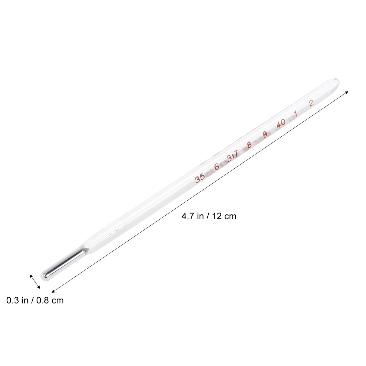 1Pc Glass Thermometer Triangular Bar Oral Thermometer For Adult(Blue)