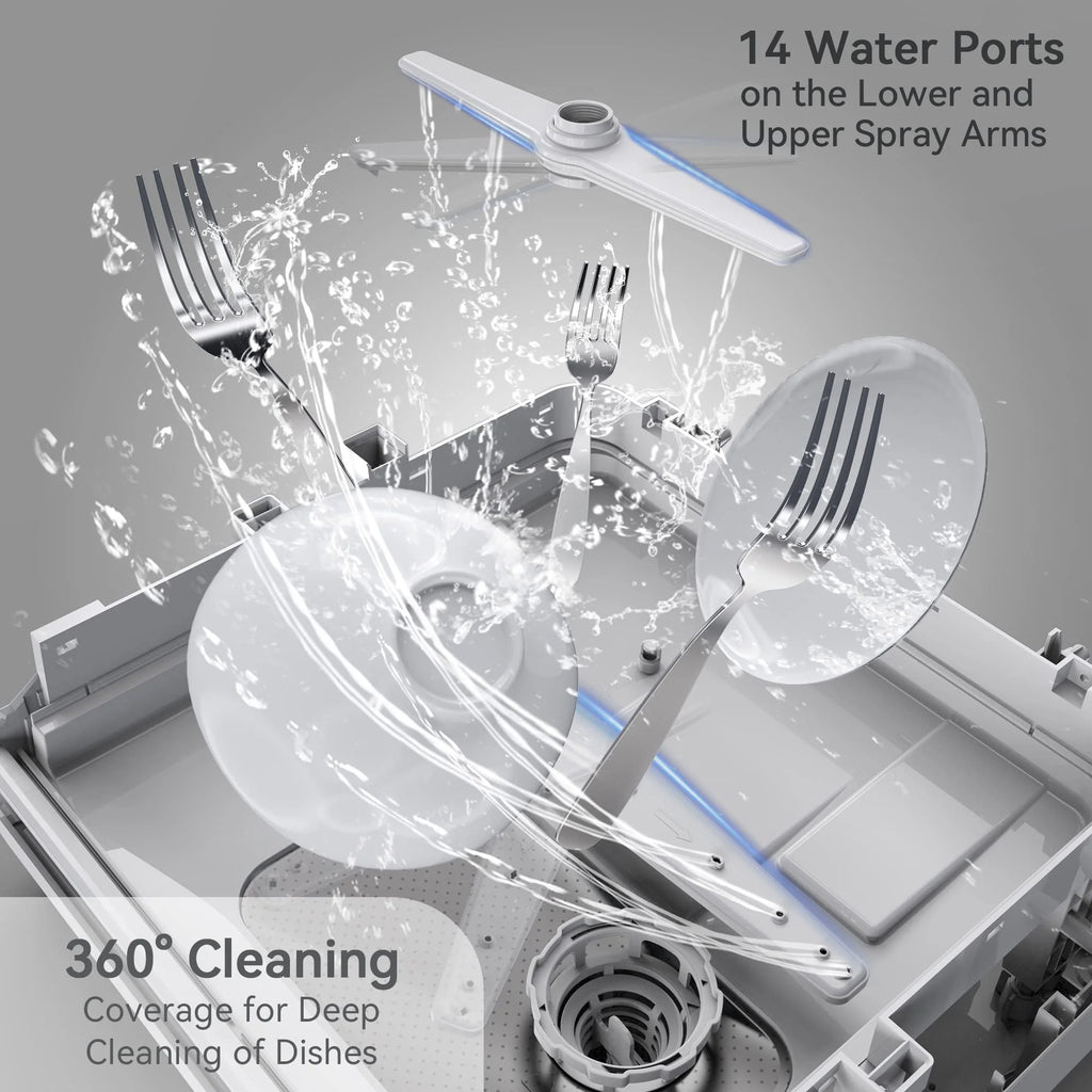 Countertop Dishwasher With 5-Liter Built-in Water Tank