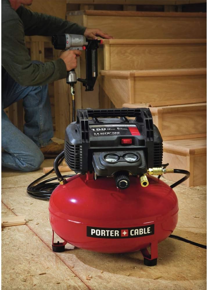 Air Compressor, 6-Gallon, Pancake, Oil-Free (C2002-ECOM)