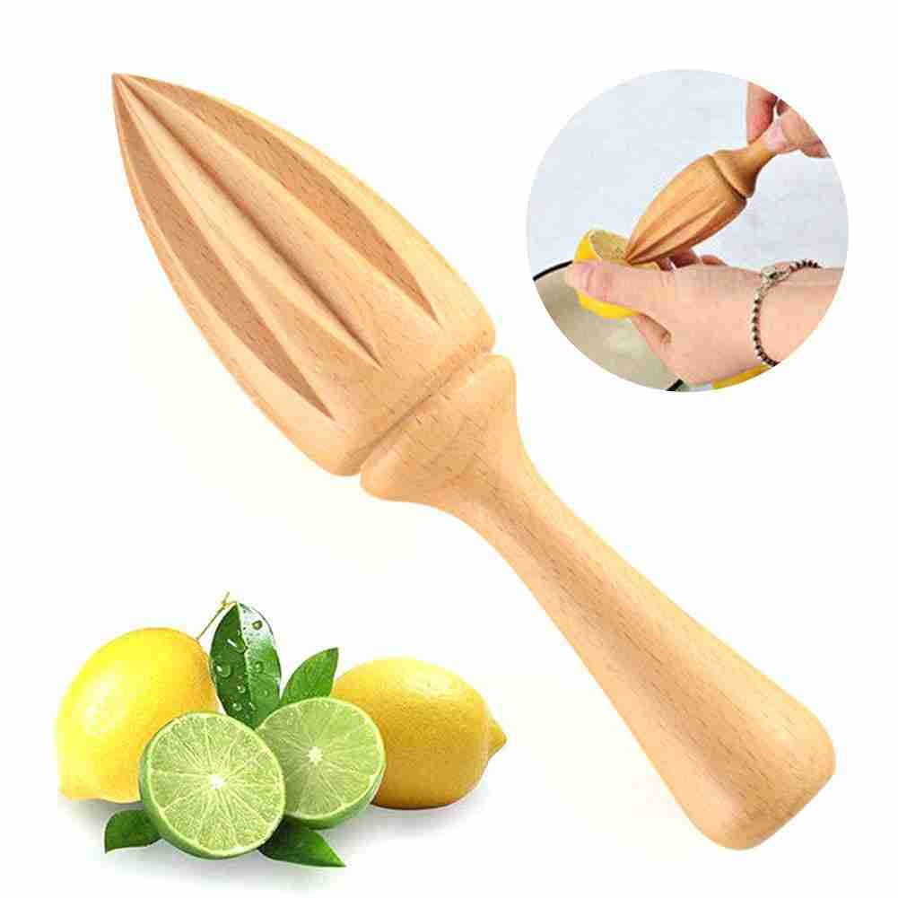 1pc Ten-corner Shape Wooden Lemon Squeezer Hand Press Manual Juicer Fruit Orange Citrus Juice Extractor Reamers Kitchen Products