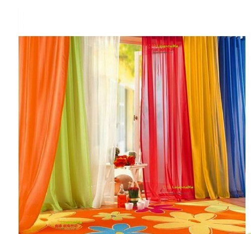 120-inch Extra Long Voile 54′ Wide Window Sheer Curtain Panel! – Pure White