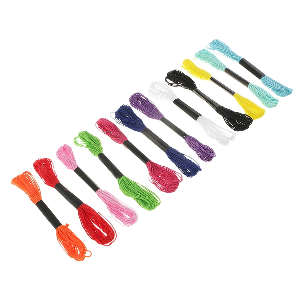 12 Color Embroidery Thread s Bracelets Floss Crafts Floss