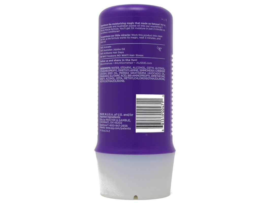 2 Pack Aussie Deep Conditioner 3 Minute Miracle Moist With Avocado & Jojoba Oil 8 Oz Each