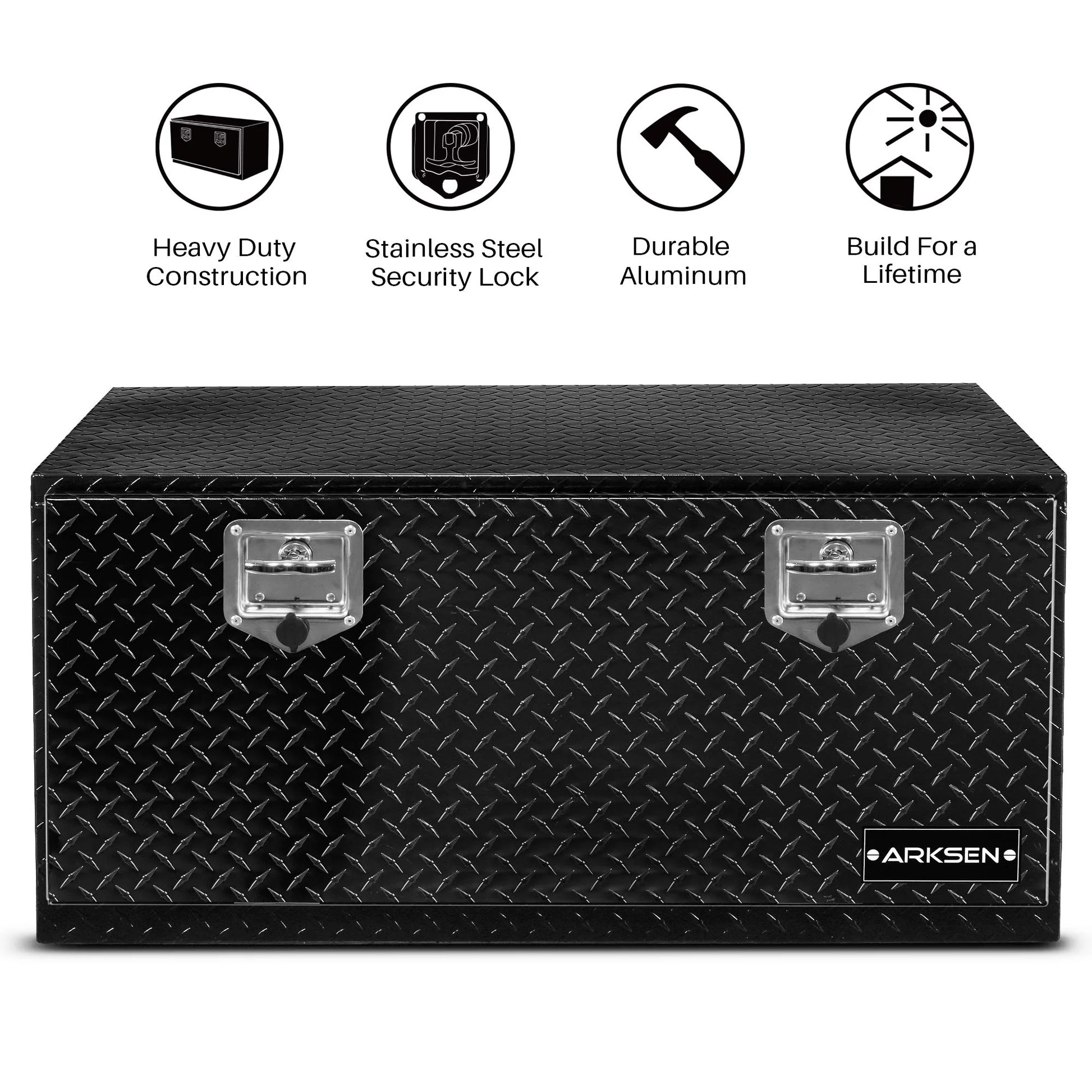 36 Inch Heavy Duty Aluminum Diamond Plate Tool Underbody Box