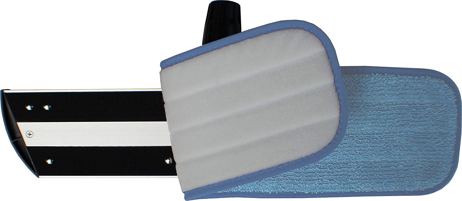 18 inch Blue Microfiber Mop Pads – 12 Pack : Premium Looped Pile Wet or Dry