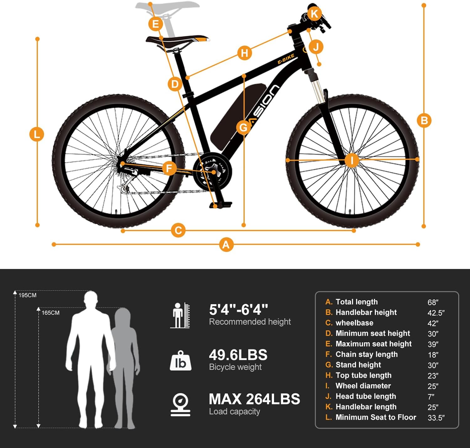 EB5 Electric Bike for Adults with Peak 500W Brushless Motor, 40Miles 20MPH Commuting Electric Mountain Bike with 360Wh Removable Battery, 7-Speed, 26" Tires and Front Fork Suspension