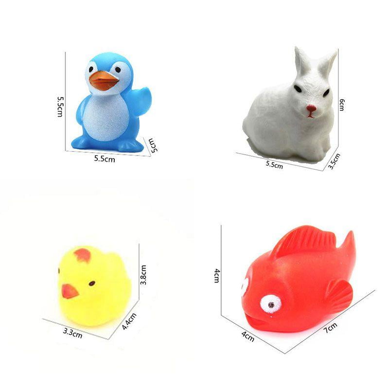 13 Pcs Summer Baby Children Bathing Water Toys Animal Pinching Voice Float Squeaky Animal Toy