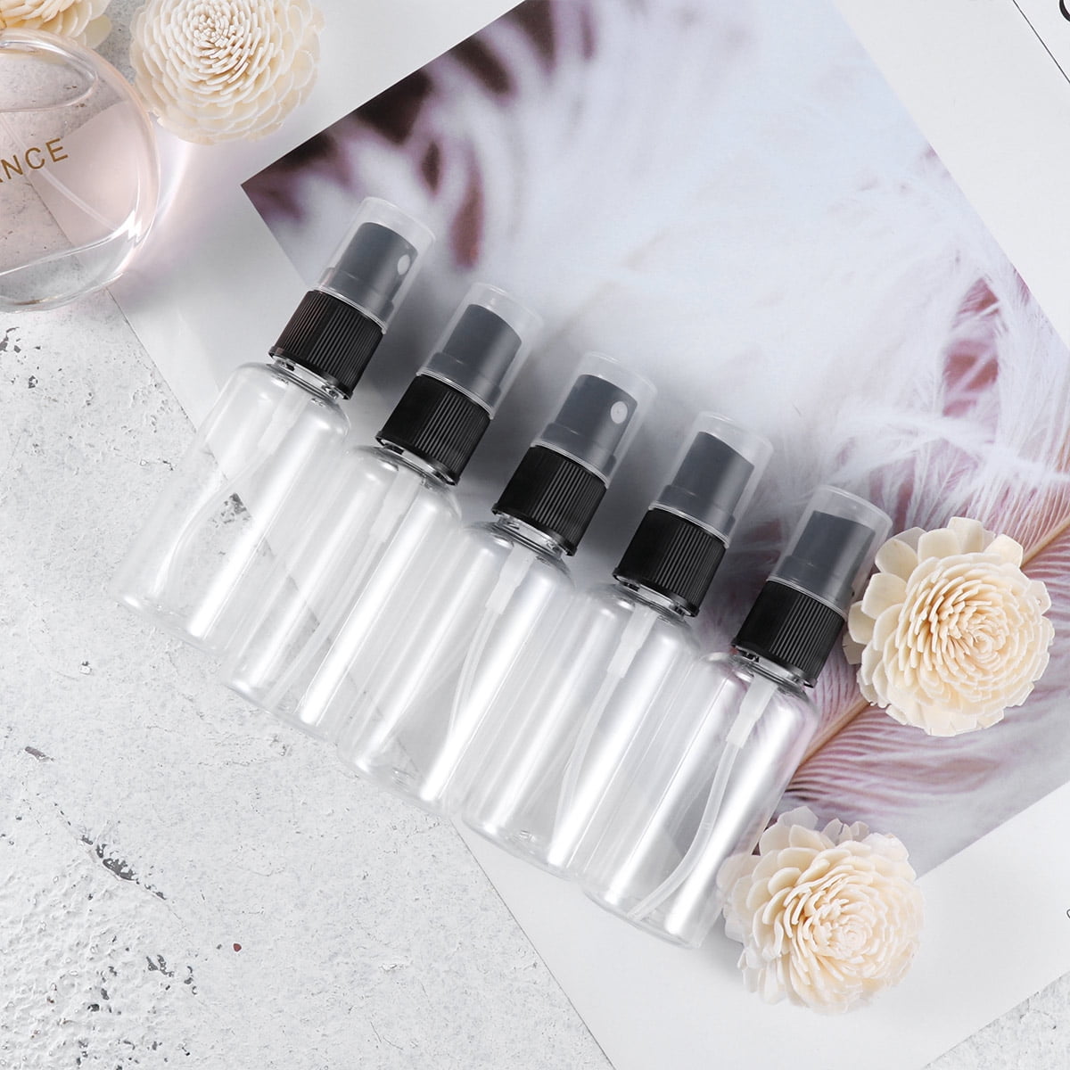 1oz/30ml Fine Mist Clear Spray Bottles with Pump Spray Cap,UEETEK 12 Pack BPA-Free Travel Containers For Essential Oils,Facial Spray,Hair Spray,Perfumes and Any Other Liquid(Random Color Spray Cap)