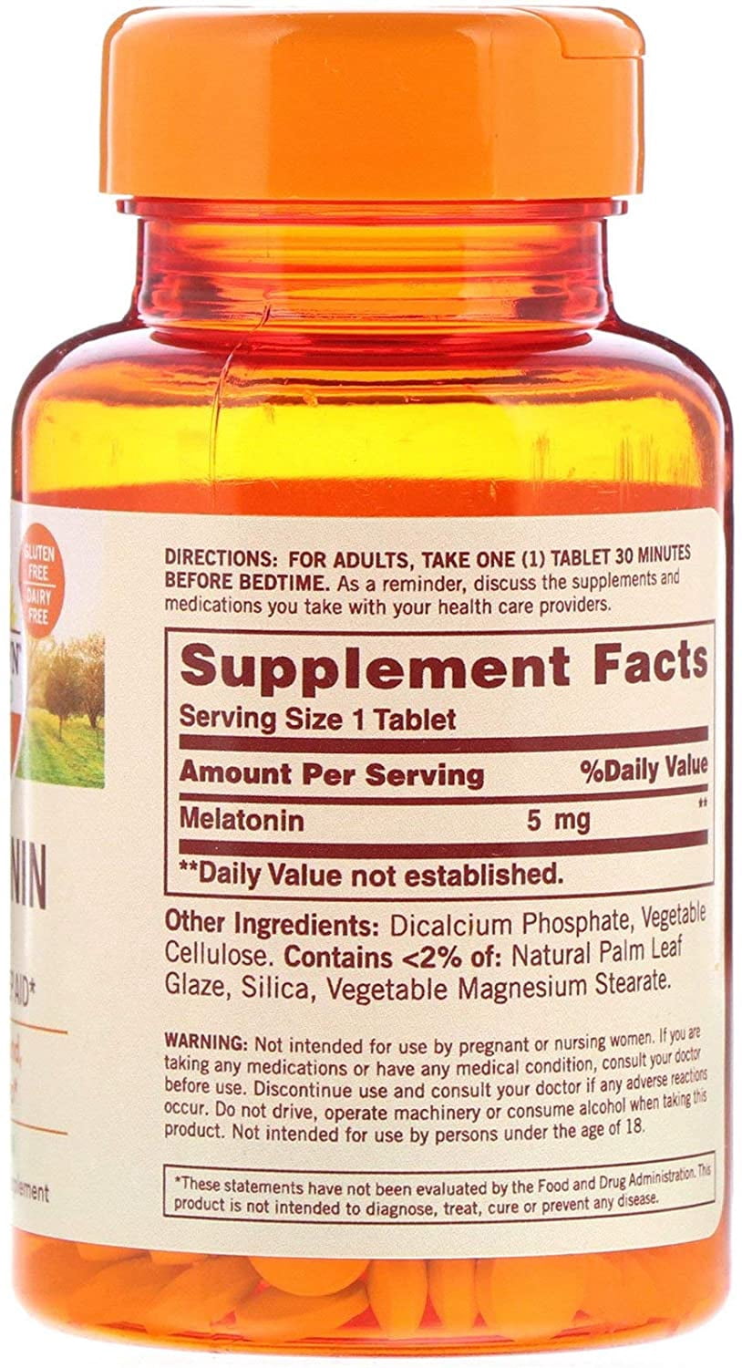 2 Pack – Naturals Melatonin 5 mg Tablets 90 ea