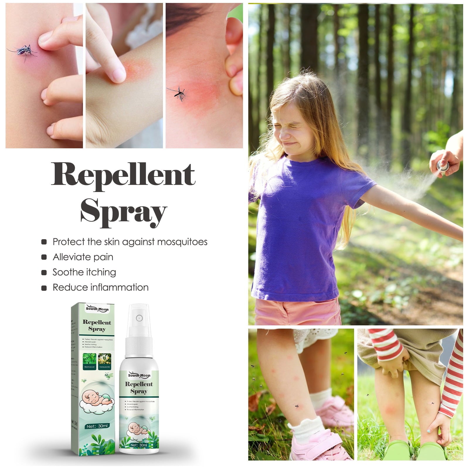 2 Pack Kid Safe Anti-Itch and Anti-Sting Spray for Mosquito Bite Relief, Bug Bite Itch Relief, Bee Stings, Hives and More