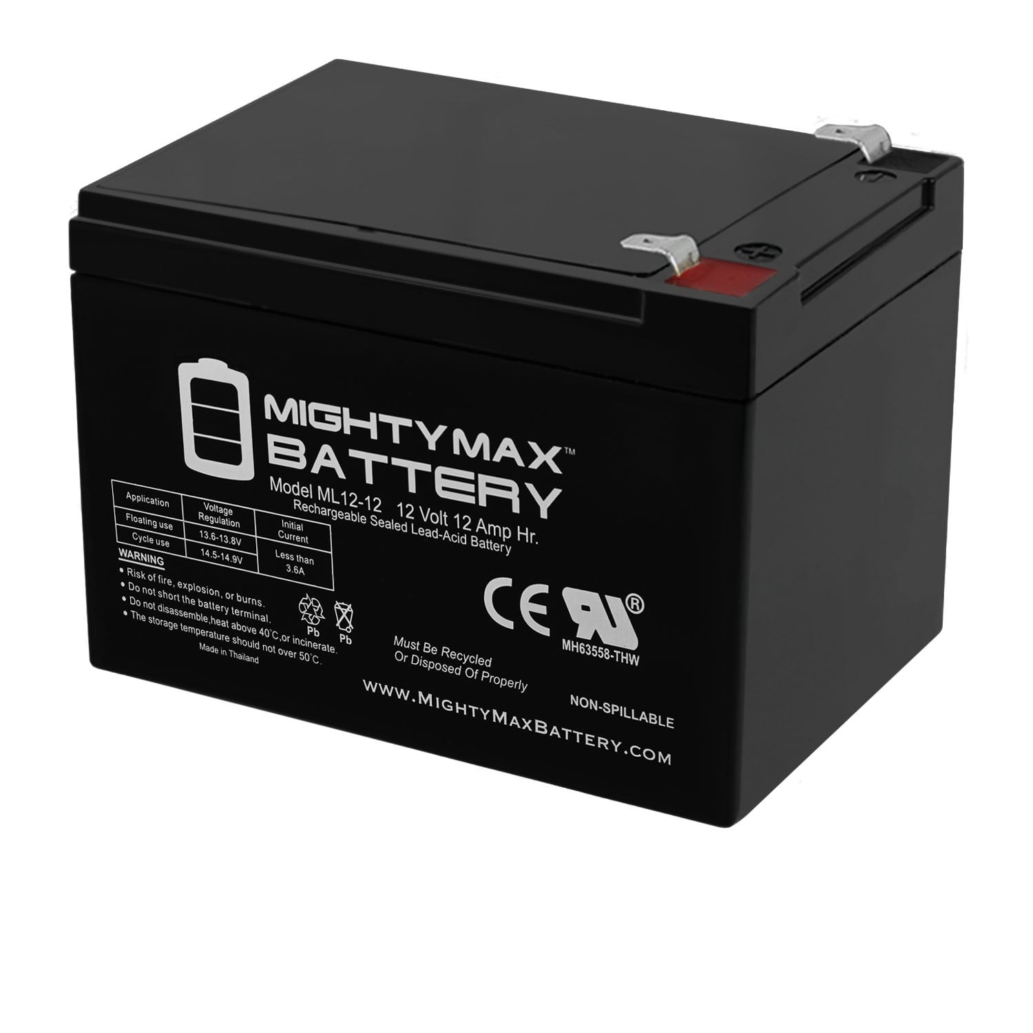 12V 12AH SLA Battery for Pride Mobility Travel Pro 3-Wheel