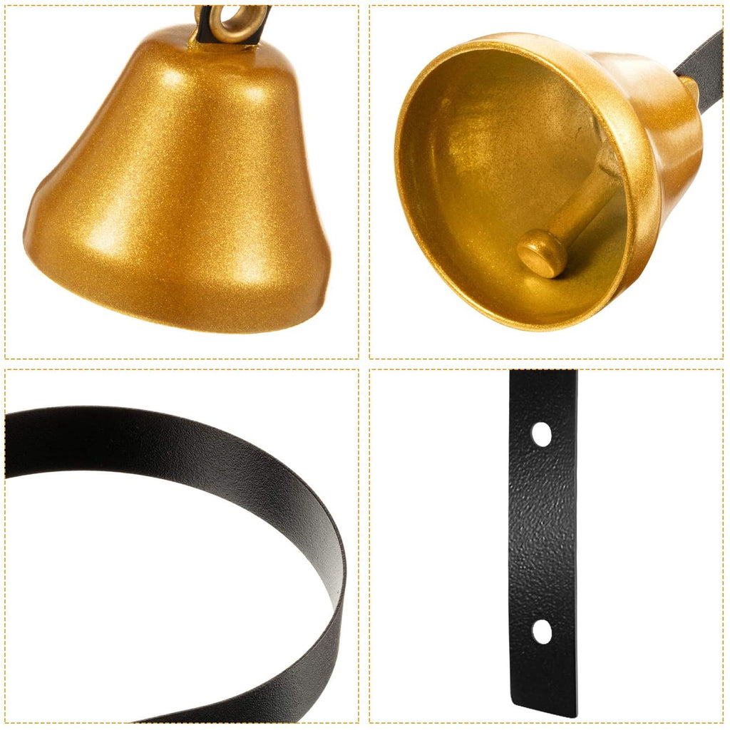 2 Pack Dog Doorbell Metal Potty Bell for Housebreaking Housetraining Door Bell Potty Training (White & Black)