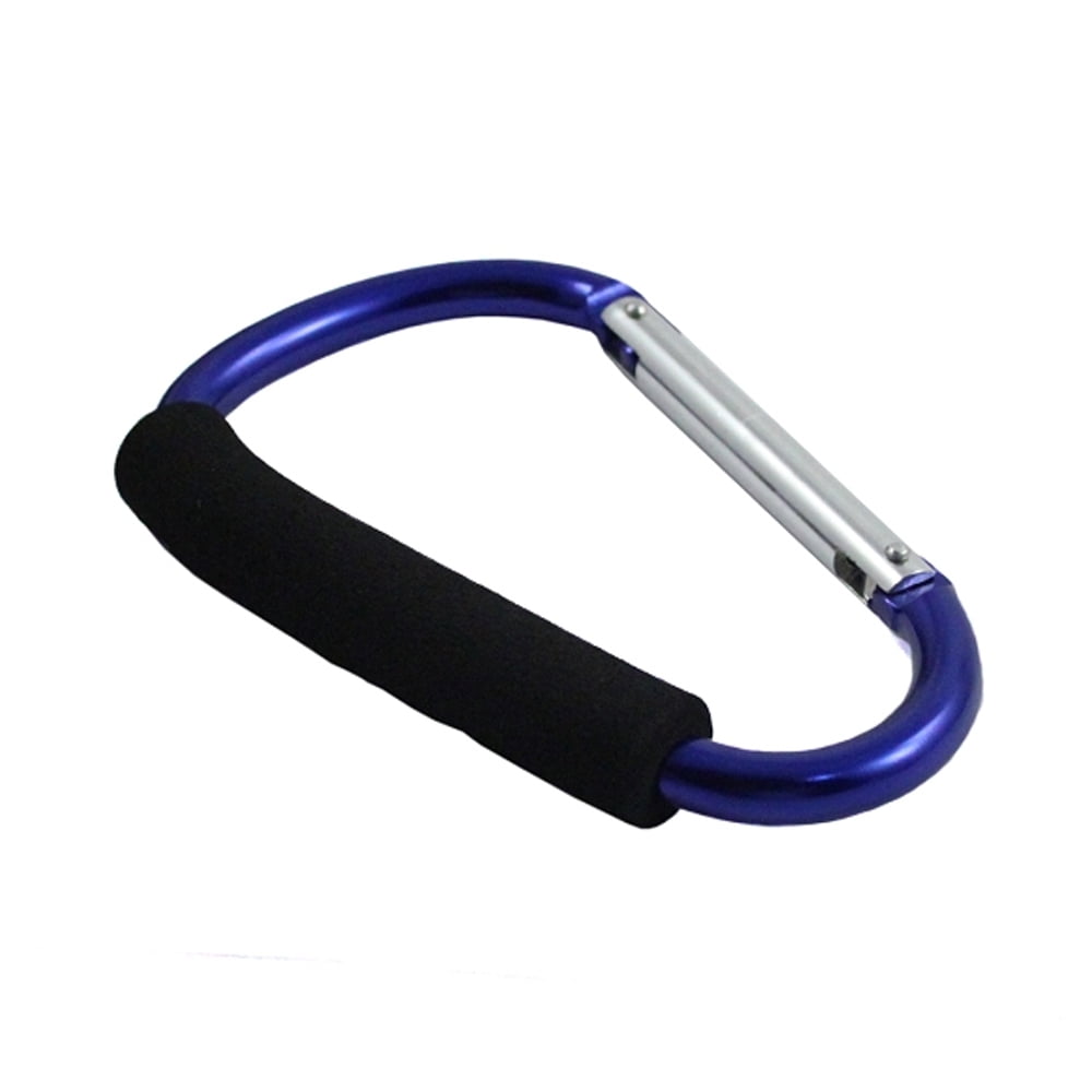 2 Jumbo Aluminum Carabiner Large D Ring Snap Hook Key Chain Cushion Grip 6 1/2′