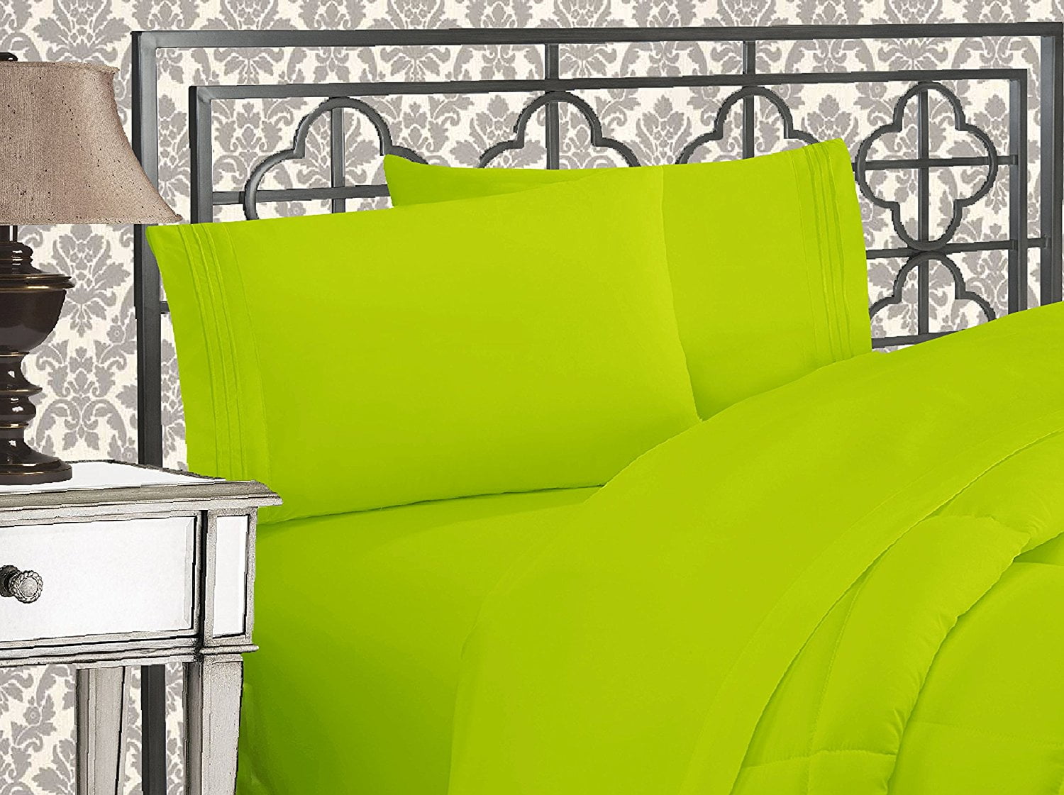 1500 Thread Count Egyptian Quality Sheet Set King Lime
