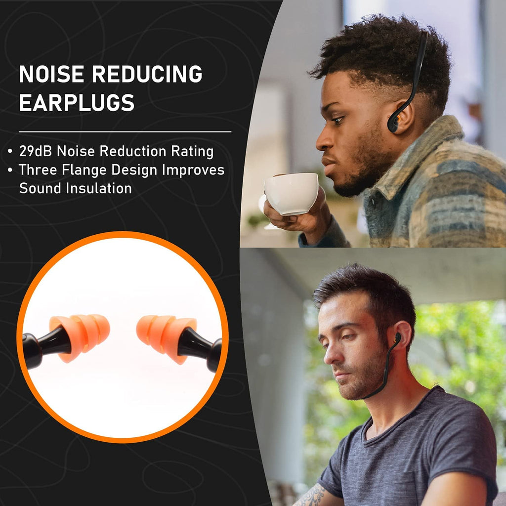 2 Pair Banded Ear Plugs Silicone – Shooting Ear Plugs Reusable Construction Ear Plugs for Work Hunting Ear Protection for Shooting Hearing Protection Noise Reduction Ear Plugs for Shooting Range