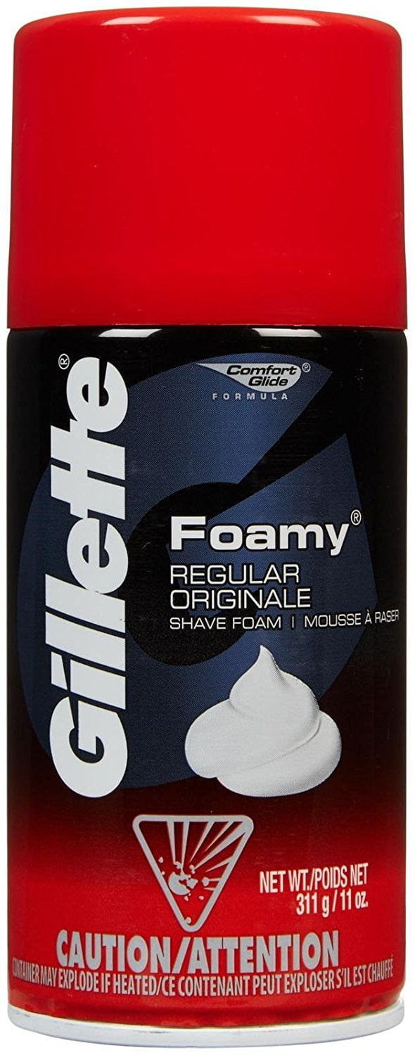 2 Pack – Gillette Foamy Shaving Cream, Regular, 11 oz Each