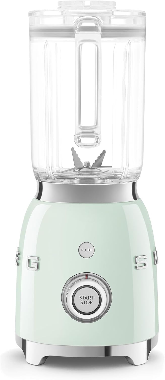 Backwash-style blender - 600-watt countertop blender, equipped with a 48-ounce BPA-free capacity container, featuring 3 speed modes and pulse function, ice crushing function and juice blending function - adopts the 50th anniversary design style - gen
