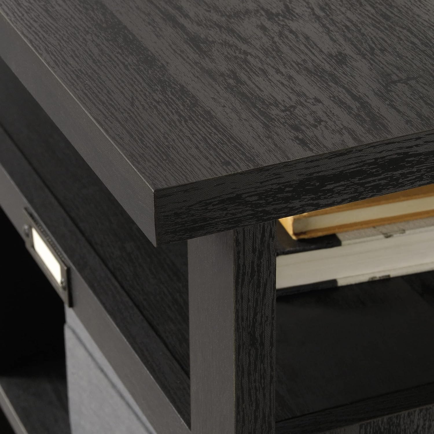 36-inch high 4-section bookshelf, Raven oak color
