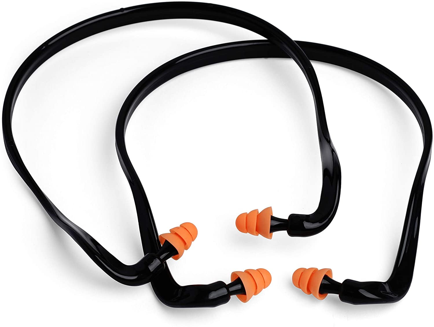 2 Pair Banded Ear Plugs Silicone – Shooting Ear Plugs Reusable Construction Ear Plugs for Work Hunting Ear Protection for Shooting Hearing Protection Noise Reduction Ear Plugs for Shooting Range