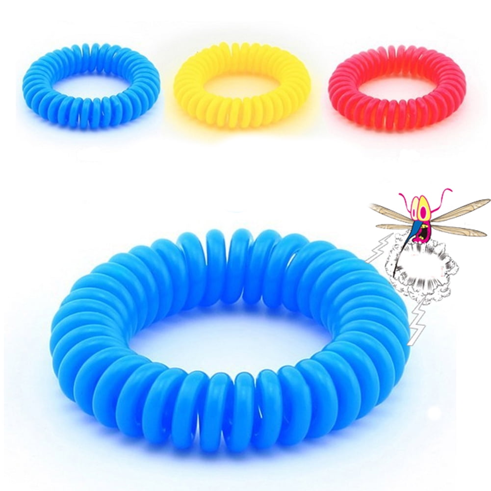 18 Pack Natural Mosquito Insect Repellent Bracelets Outdoor Indoor Bug Pest Control Wristbands for Babies Toddler Kids (Yellow Blue Pink Red Green Purple)