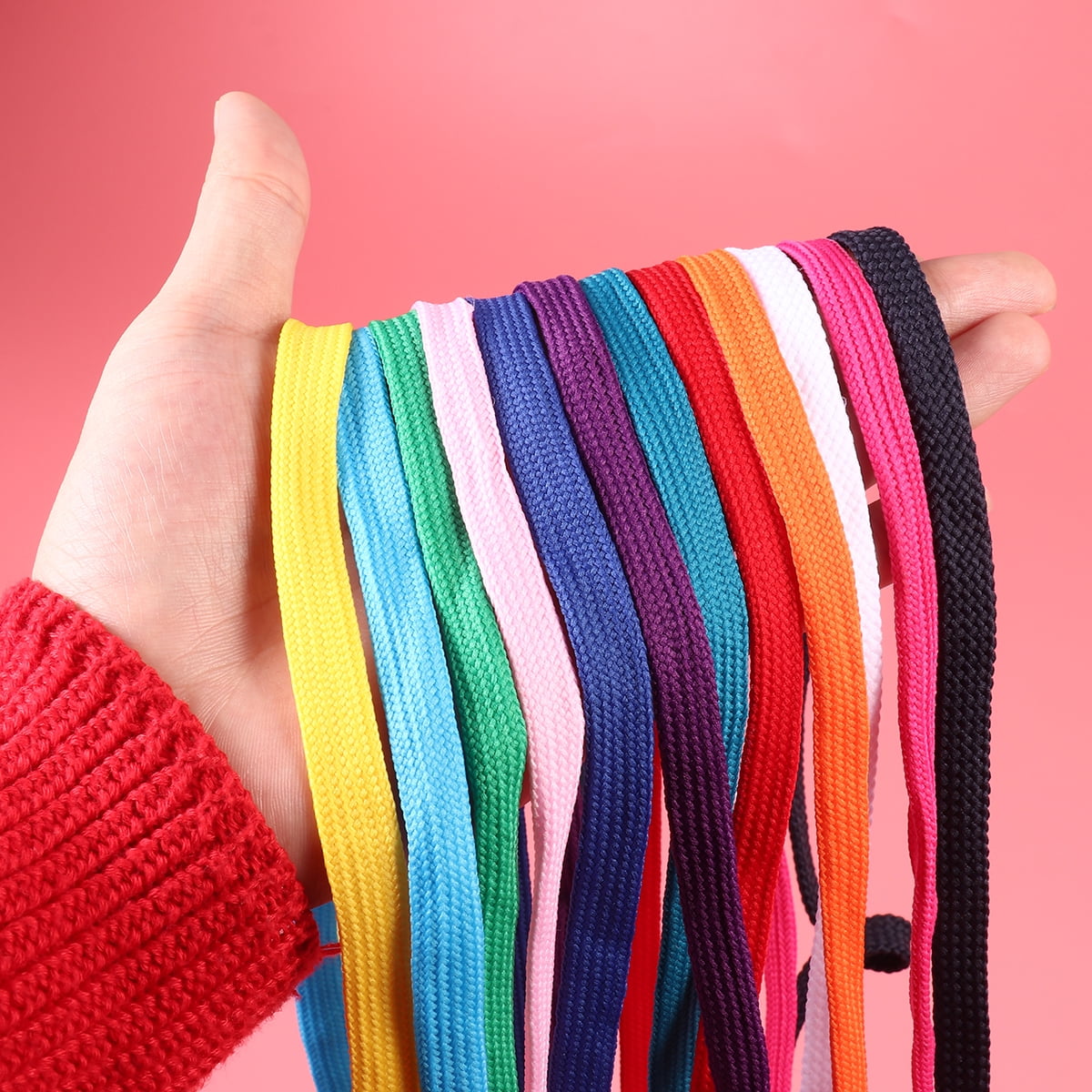12 Pairs Flat Shoelaces Colored Shoe Laces Shoestrings for Sneakers Skate Shoes Sport Shoes Boots Replacement Shoelaces