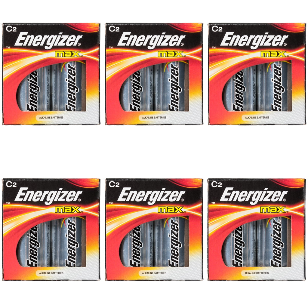 12 Energizer Max Size C Long Lasting Alkaline Batteries Pack Lot Exp 2023-2024