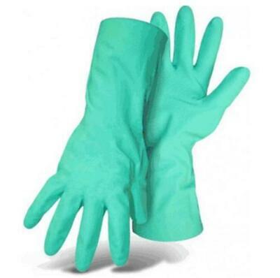 1PK Boss 118M Home & Yard Chemical Nitrile Gloves, Medium, Green