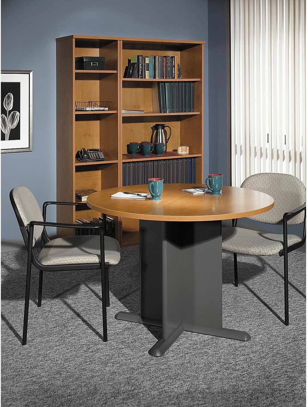 Bush Business Furniture Series C Tall 5 Shelf Bookcase in Mocha Cherry, Large Bookshelf for Home and Professional Office