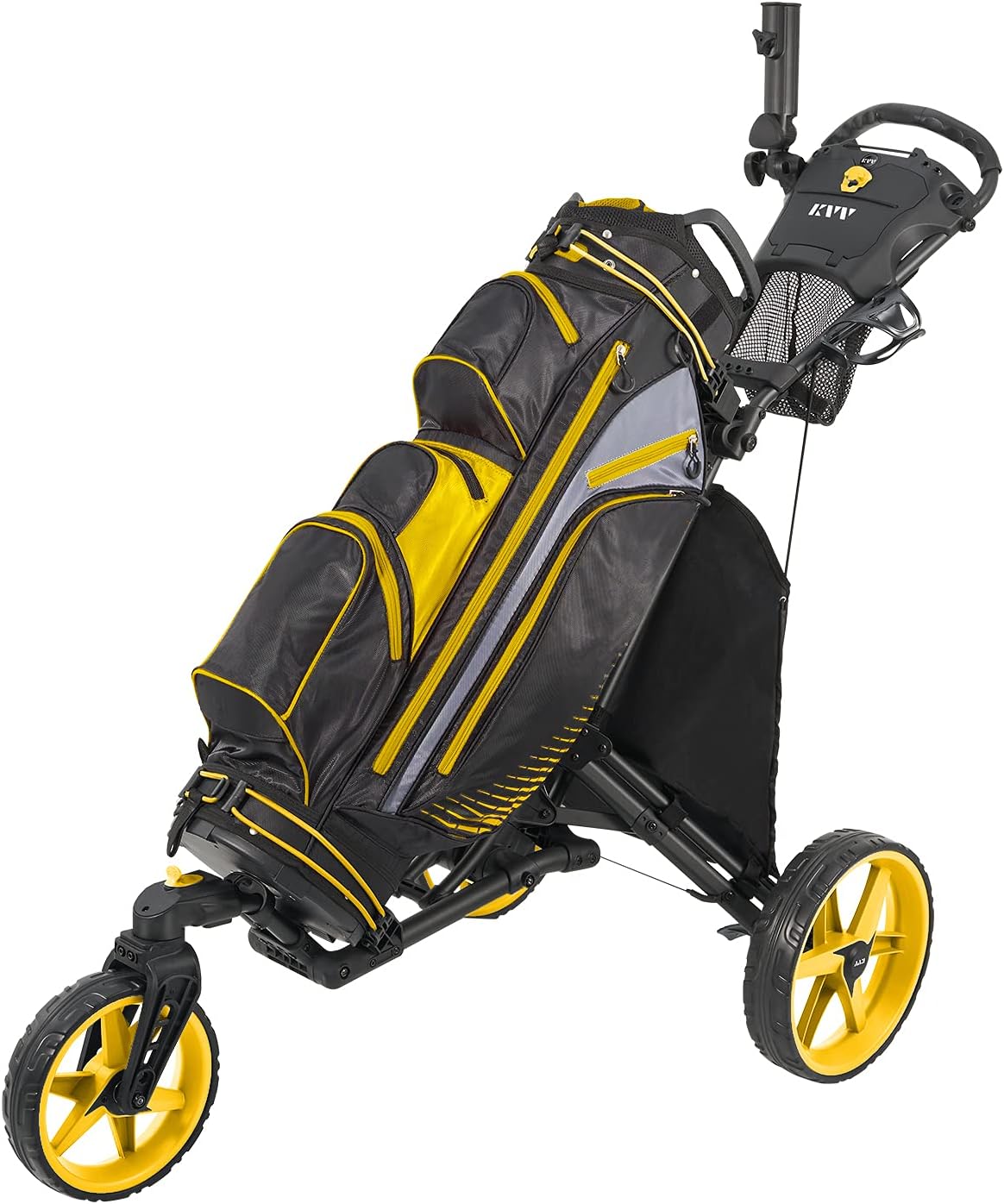 360-degree rotating front wheel golf cart, with opening and closing taking only one second - built-in free sunshade stand