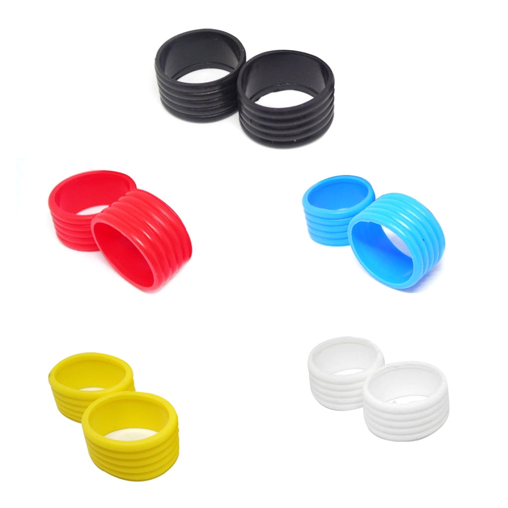 2 Pieces Tennis Racket Grip Stretchy Ring Overgrip Fix Kit Grip Tape Finishing Protector Professional Outdoor Accessories Black