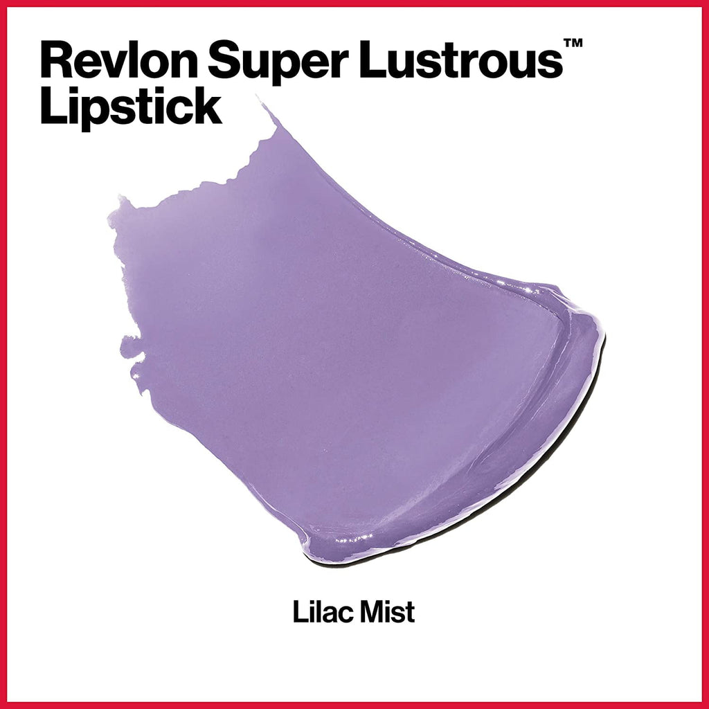 2 Pack Revlon Super Lustrous Lipstick, with Vitamin E and Avocado Oil, in Purple, Cream Lipstick, 042 Lilac Mist, 0.15 oz