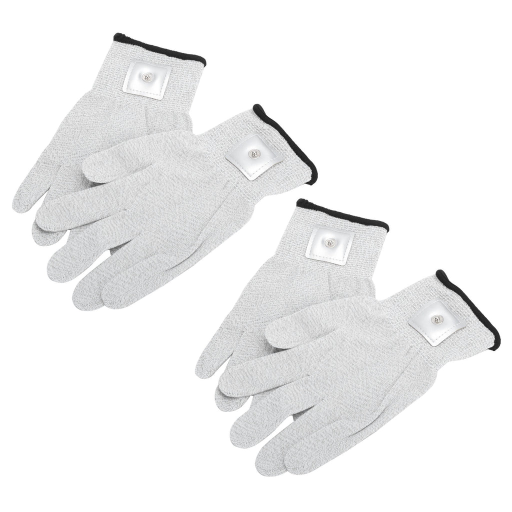 2 Pairs Electrode Gloves Electrotherapy Massager Wear‐Resistant Gloves for TENS Machine