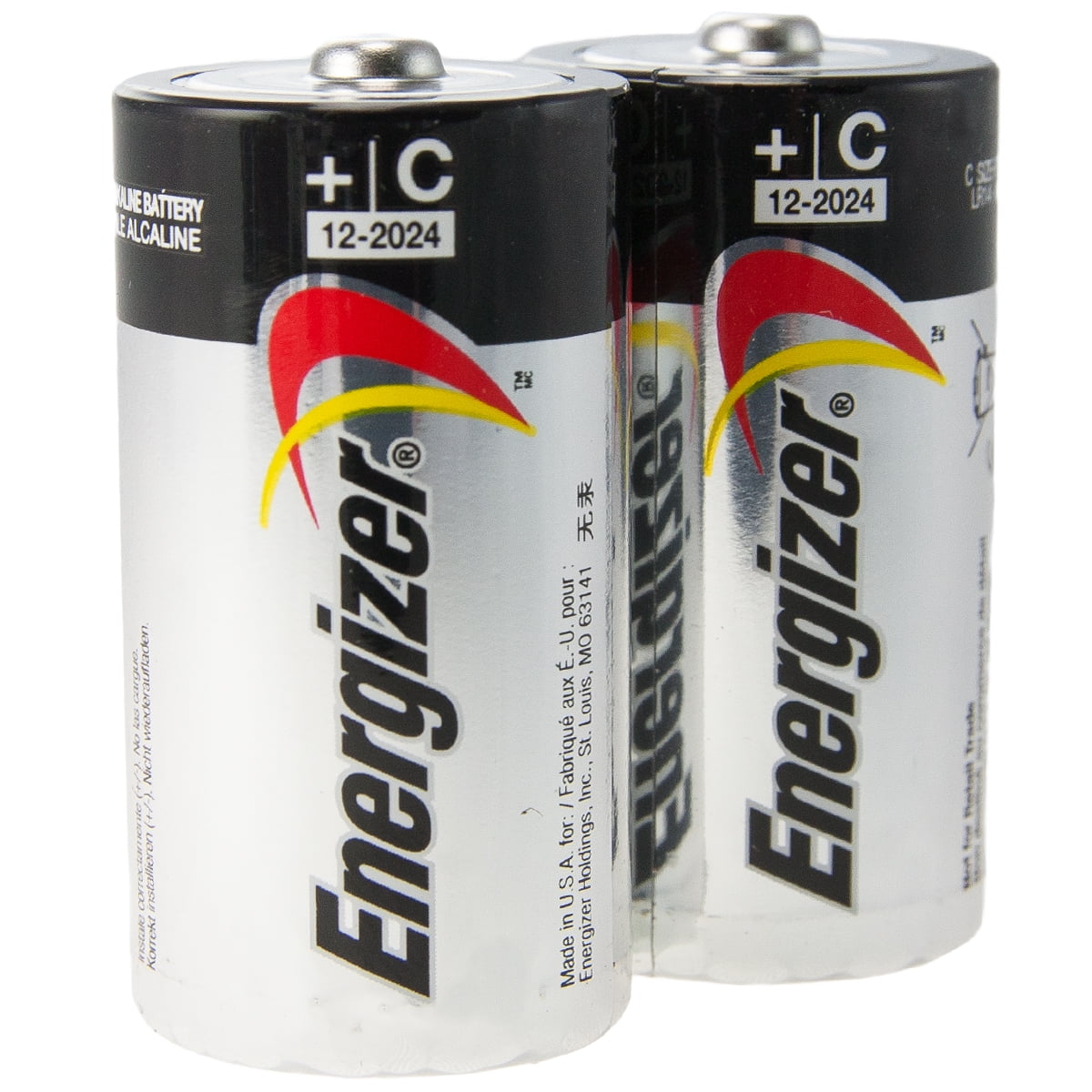 12 Energizer Max Size C Long Lasting Alkaline Batteries Pack Lot Exp 2023-2024