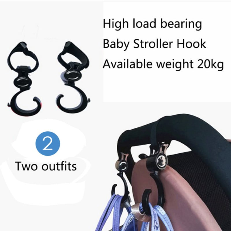 2 pieces / set of baby clothes hanger stroller hook stroller rotating 360 ° stroller hook accessories, stroller hook