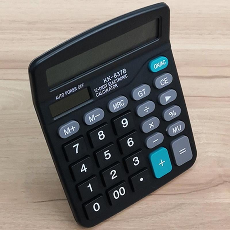 12 Digits Scientific Calculator AA Battery General Purpose Calculators for Home Office Students Use Large LCD Screen