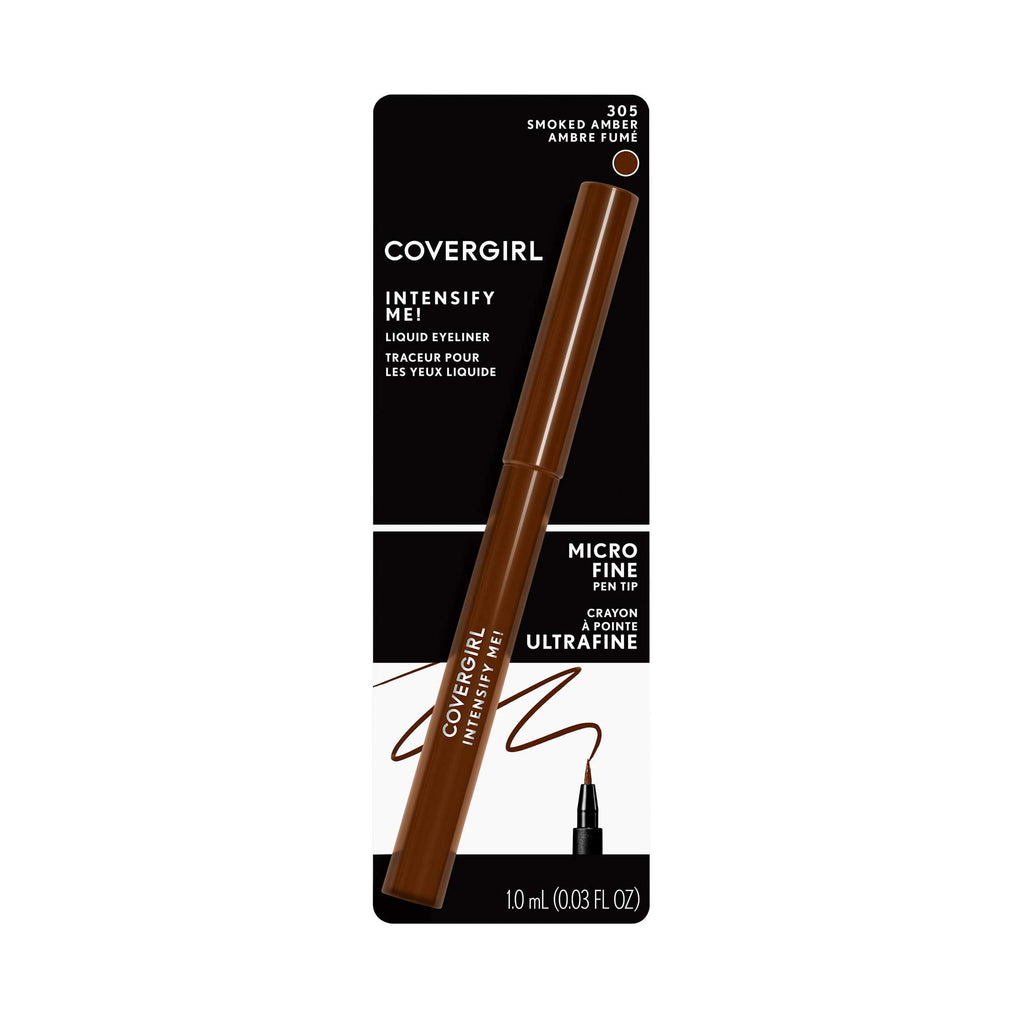2 PACK COVERGIRL Intensify Me! Liquid Eyeliner, (305) Smoke Amber, 0.03 oz