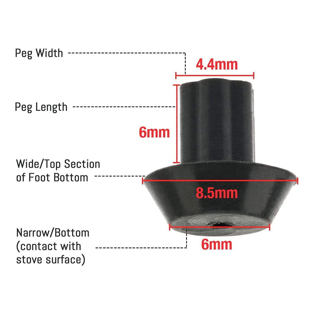 16 pack of Replacement Gas Range Rubber Feet Compatible with GE WB2K101