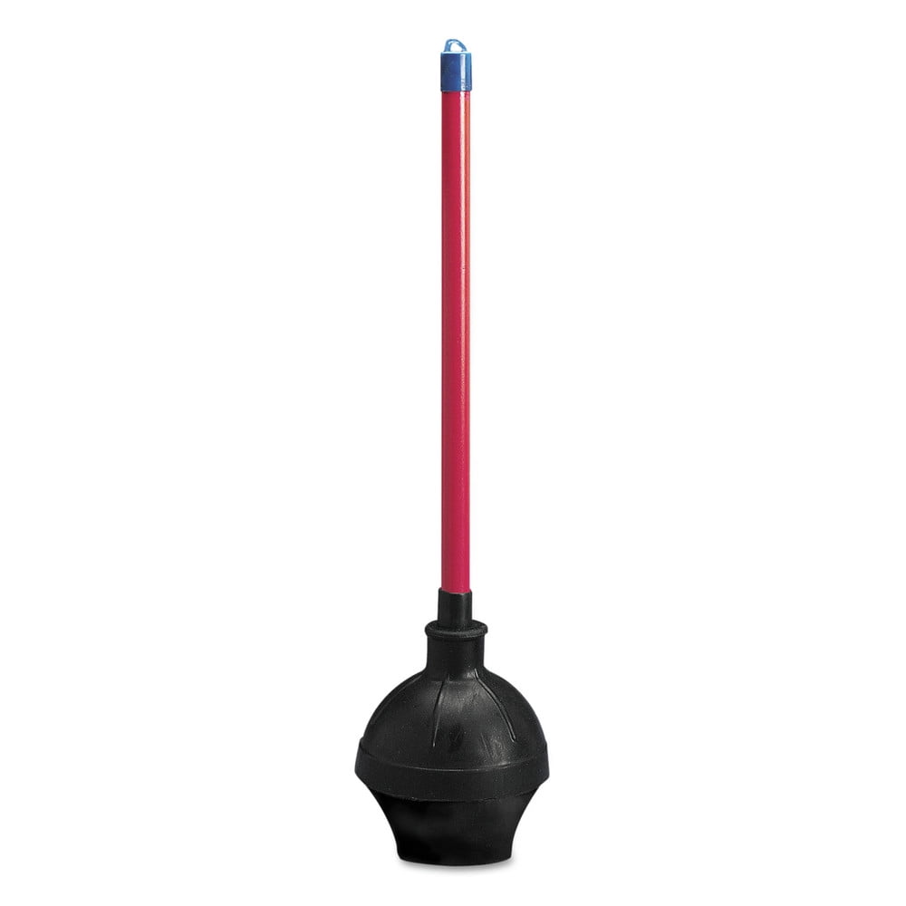 18 in. Plastic Handle Toilet Plunger for 5-5/8 in. Bowls – Red/Black